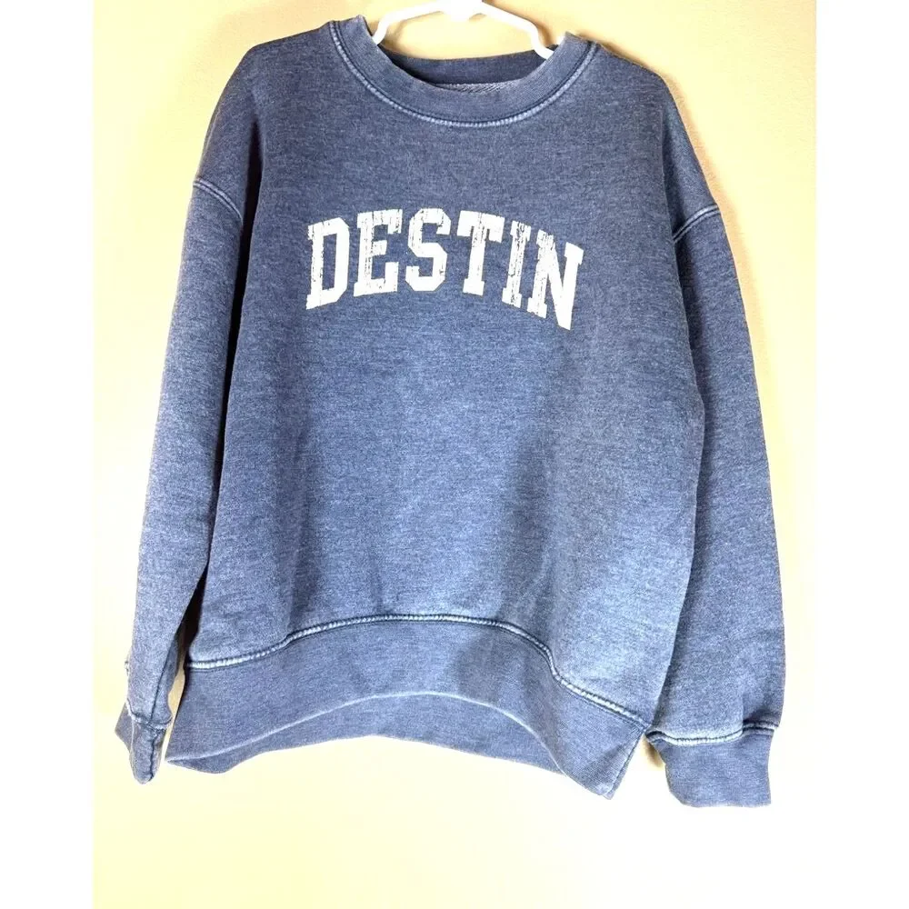 Kitty Hawk Kites, Destin Sweatshirt, Blue and white